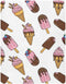 Emelivor Dessert Ice Cream White-1 Baby Crib Sheets for Boys Girls Fitted Crib