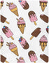 Emelivor Dessert Ice Cream White-1 Baby Crib Sheets for Boys Girls Fitted Crib