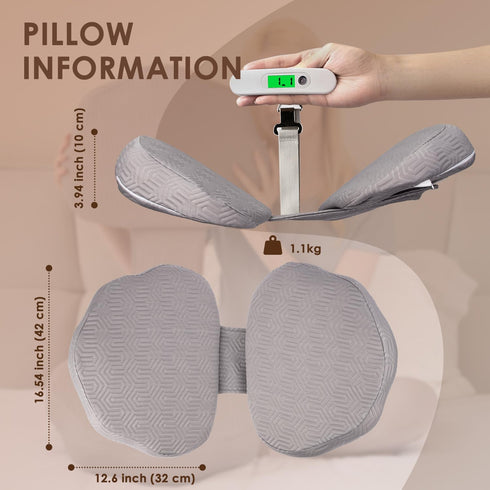 Chilling Home Pregnancy Pillow - Upgraded Memory Foam Maternity Pillow for Pregnant Women - Wedge Pillows for Sleeping