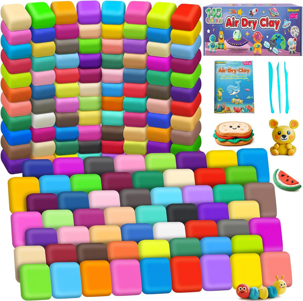 YOPINSAND Air Dry Clay 145 Colors, Modeling Clay for Kids, DIY Molding