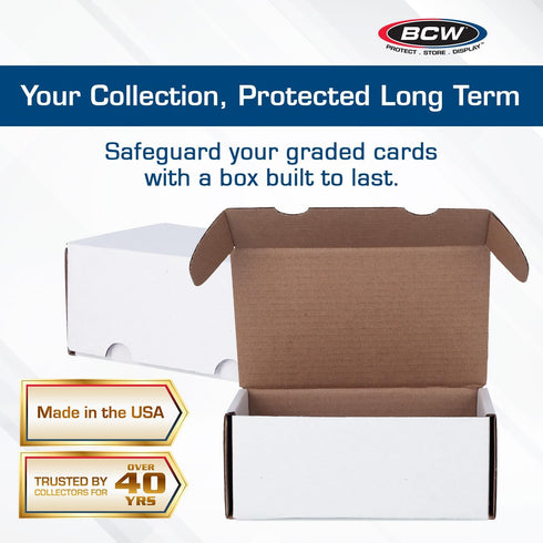 BCW Graded Card Storage Box - 1 Pack Sports & Trading Card Holder