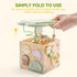 7 1+ ROBUD Wooden Activity Cube, Educational Wooden Toys with Functional Areas, Montessori Toys for Year Old Boys