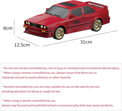 1:16 30KM/H 4WD 2.4GHz 4 3 Scale RC Drift Car, Remote Control Cars with LED Light, Racing and Drifting Wheels