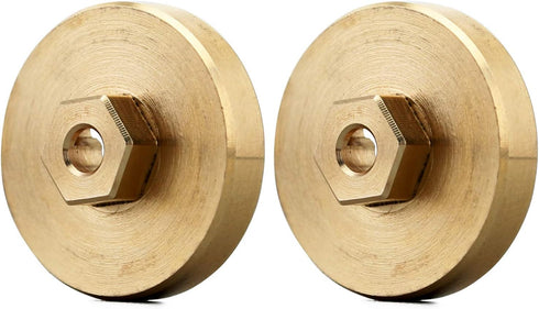 INJORA Brass Wheel Weights with 7mm Wheel Hex Hub for 1/24 RC Crawler Axial SCX24 AXI90081, 4pcs