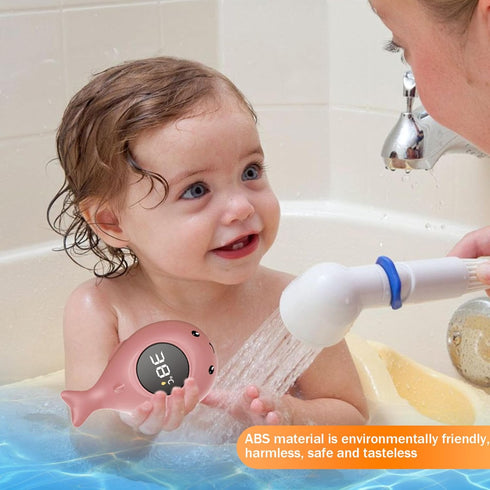 Vistnale 0-90C 4.7x2 Inch 1 Baby Bath Thermometer, Waterproof Digital Water Thermometer with LED Touch Screen, Temp