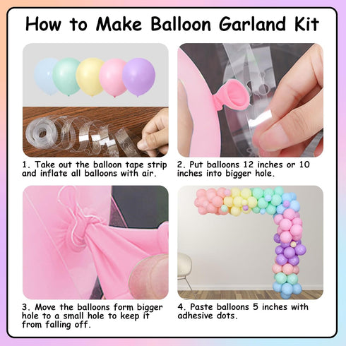 Art Birthday Party Decorations for Girls - Pastel Balloon Garland Arch Kit with Macaron Paint Happy Birthday Backdrop