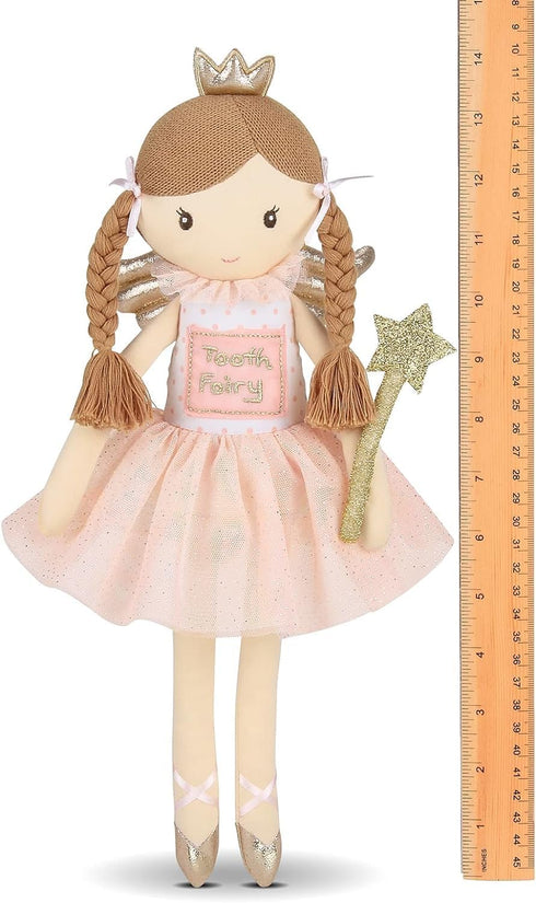 Bearington Pixie Soft Plush Tooth Fairy Doll - 14 Inches