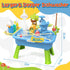 21" 4-in-1 Set H Play Sink with Running Water, Kids Kitchen Sink Toy with Electric Faucet, Mini Water Table