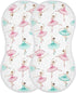 Qinllo Muslin Burp Cloths Ballerina Dot White Print Cotton Baby Burp Cloths 2