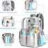 Backpack, Backpack Backpack Mancro Diaper Bag Clear Baby Bag Heavy Duty Transparent for Girls Boys, Multifunction Large