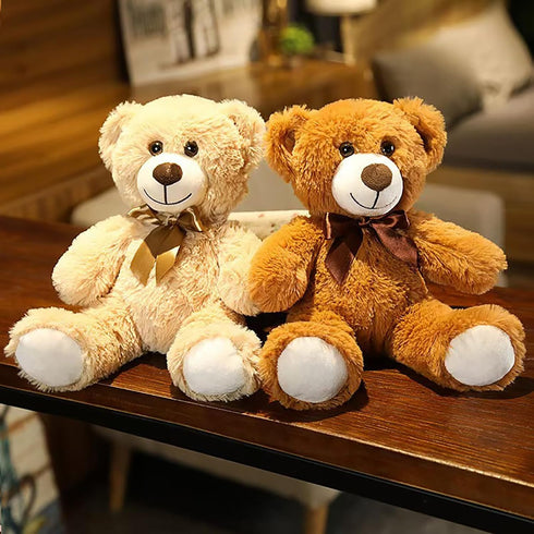 Gjlzfwbx 13.5 inch Teddy Bear Plush Toy, Teddy Bear Stuffed Animal Birthday for Kids Girl Friends(Brown)