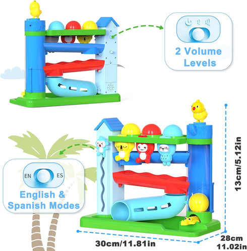 Hammer 1-2 6-9,9-12,12-18,18-24+ Ussybaby Toddler Musical Toys, Light-Up Baby Musical Toy for Year Old Boys