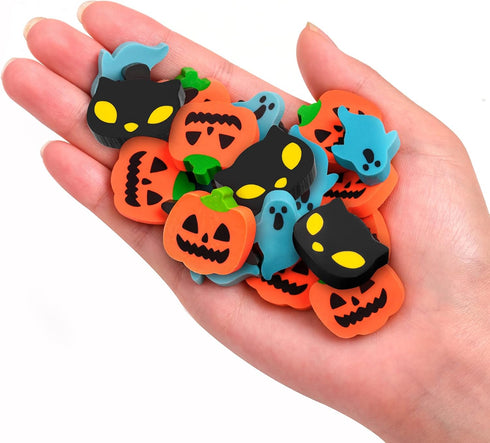 YGAOHF 60 Pack Halloween Mini Erasers - Cute Pumpkin Ghost Bat Erasers for Kids, Party Favors