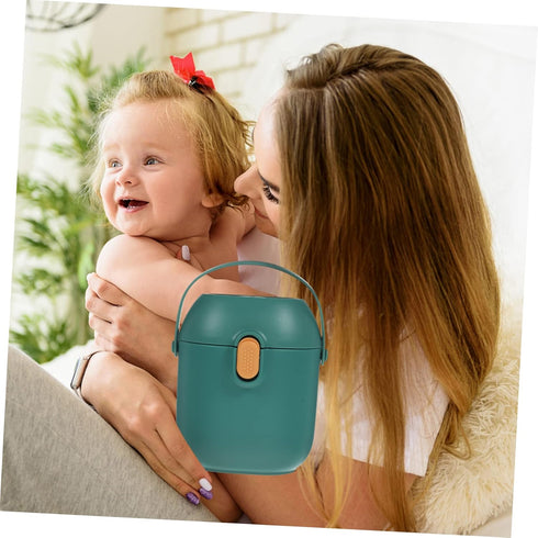 Portable Formula Dispenser with Handle Capacity Milk Powder Storage Container for Travel Durable TPE Material Leak
