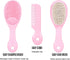 3 Piece Baby Hair Brush and Comb Set for Newborns and Toddlers (Pink)