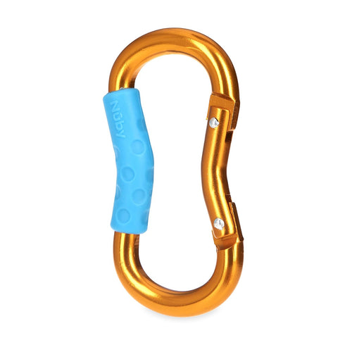 Nuby Stroller Hooks 3pk, Green/Multi Color, Includes 1 Large & 2 Small Carabiner Hooks