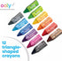Set 12, Ooly Jumbo Triangle Crayons for Toddlers of Non-Toxic Triangle Shaped Easy to Hold Crayons for Toddler, No
