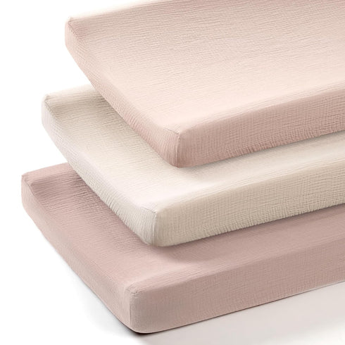 lulumoon Muslin Changing Pad Cover: Baby Diaper Changing Table Pad Cover -