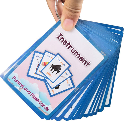 Richardy Toys&Sports/Instrument/Classroom/Prepositions Flash Cards English Kids Montessori Learning Toy Child Pocket