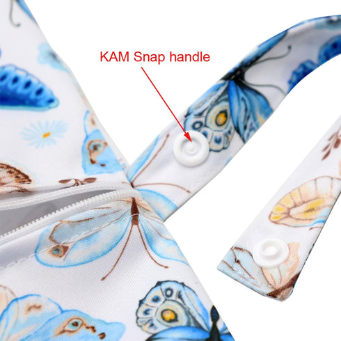 Ouxuefen Cartoon Print Baby Diaper Bag Wet Dry Nappy Zipper Handbag Large Capacity for & Travel