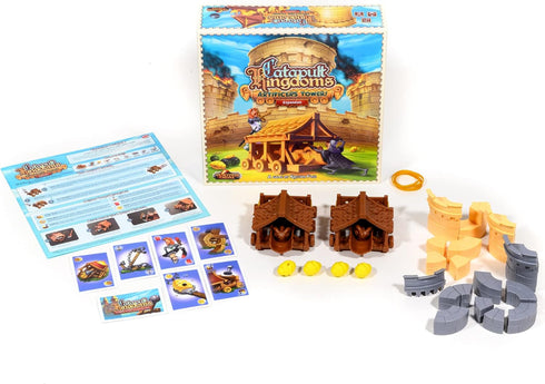 Play All Day Games: Catapult Feud Game - Artificer’s Tower Expansion - Base Required, 2 Player Game