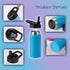 4 Pack 16oz Set Kids Water Bottle with Straw Lid & Handle, Personalized Water Bottles Bulk, Dishwasher Safe, Leak Proof