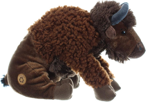 12 inches The Petting Zoo Bison Stuffed Animal, Gifts for Kids, Wild Onez Zoo Animals, Sitting Bison Plush Toy