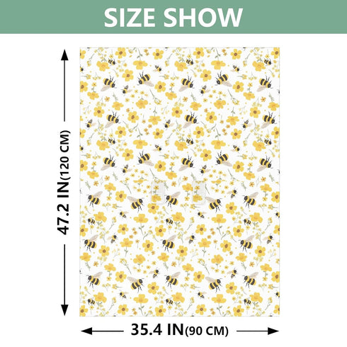Dalzium Bumblebees and Yellow Flowers Car Seat Cover Baby, Carseat Canopy Cover for Girl Boy, Breathable Baby Carrier