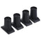 Wall Nanny Extender - 6 Inch Baby Gate Extension Kit, Extends Pressure Gates + Protects Walls (4 Pack) Black