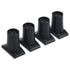 Wall Nanny Extender - 6 Inch Baby Gate Extension Kit, Extends Pressure Gates + Protects Walls (4 Pack) Black