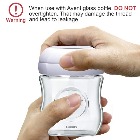 Replacement Screw Ring Compatible with Philips Avent Natural Bottles, Made by Maymom; Not for AntiColi Nipple