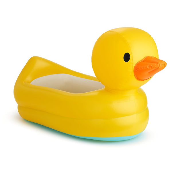 Munchkin Duck Inflatable Baby Bathtub for Babies 6-24 Months, White Hot Heat
