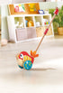 22.05 Inch Hape Lilly Musical Push Along | Wooden Push Along Baby Walking Bird, Playful Kids Toy with Detachable Stick