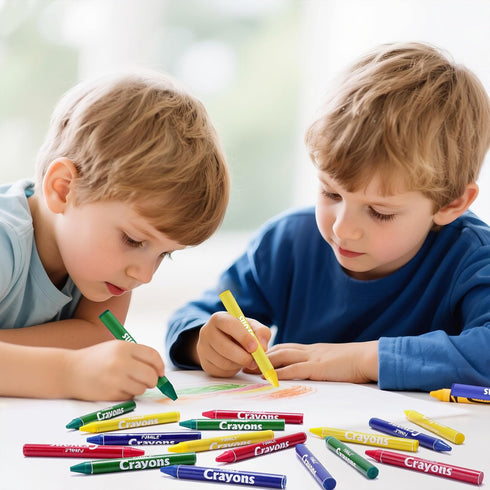 24 Sets 4 (96 Count), Packs, FUMILE of Colors Crayons Crayons Bulk Individual Non-Toxic Mini Crayon for Kids Party