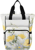 SUABO Baby Diaper Bag Backpack Yellow Purple Flower Clusters Large Bag Waterproof Travel