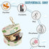 PYBUG Knitted Ball Round Pacifier Storage Case, Polyester & TPU Lined with Hook Buckle, Pacifier Container Box