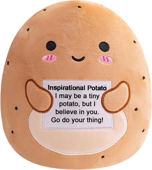 Finebee Potato Plush, Cute Potato Stuffed Animal, Positive Doll Funny Reduce Pressure Toy