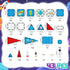 Set, 4-8, 3 4 5 6 7 8 cossy Magnetic Tiles Space Magnet Tiles with Astronaut, Magnetic Tiles for Kids Ages STEM Toys