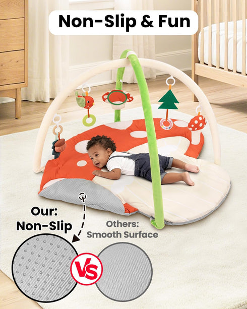 Tummy Upgrade Thickened Baby Play Gym, Extra Large Activity Mat, Machine Washable Playmat, Time Mat with Detachable