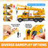 15 3-8 3-5 4-7, Crane Truck Toy with Lights & Sounds, Friction-Powered Engineering Vehicle for Toddlers Years Boys