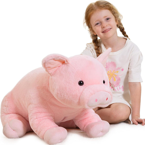 BENINY Giant Pig Stuffed Animal 30" - Large Stuffed Pink Pig Plush,