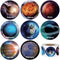 600Pcs Planet Solar System Stickers Roll for Kids 1.5 Inch Round Space