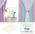 W52 L84) NICETOWN Baby Room Decor, White Gauze & Blackout Drapes Assembled, Star Cut Romantic and Colorful Curtains