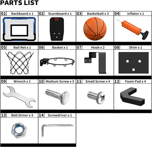 QDRAGON Mini Basketball Hoop for Indoor Play