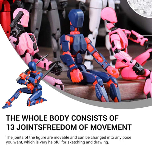 WKSBBTS 5Pack 13 T13 Set, Dummy 13 13 13 3D Titan Action Figure Assembled, Action Figure Action Figures, Nova Robot