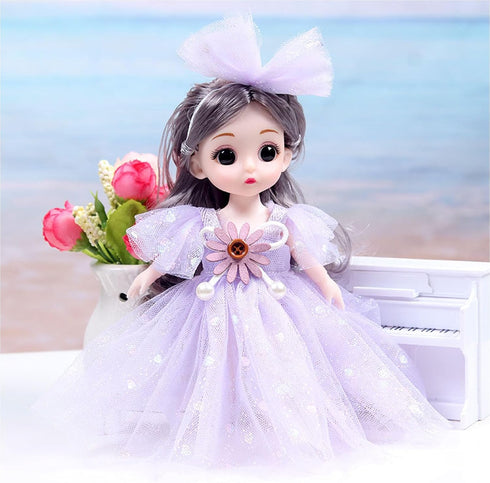 TNDCKP 4 6 Inch 3+ Pcs Princess Girl Mini Dolls, Small Princess Dolls, Little Girl Miniature for Year Old Girls