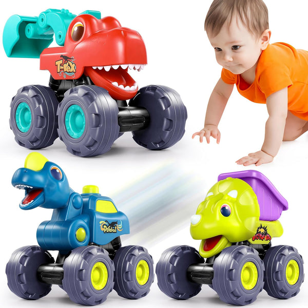 OCATO Dinosaur Monster Trucks for Toddlers 2-4 Years Dinosaur Toys for Kids