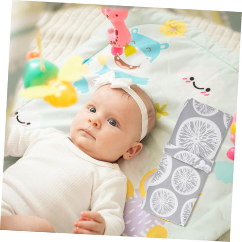 Travel-Friendly Gray Lemon Changing Pad Urinal Mat for Newborns