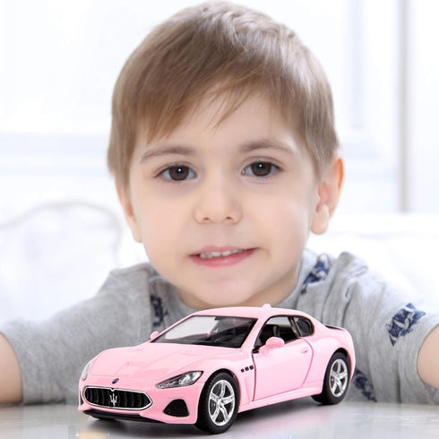 1/36 Scale Maserati GT Casting Car Model - Zinc Alloy Toy Car for Kids, Pull Back Vehicles Gift for Toddlers