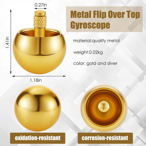 2 Pieces Metal Spinning Top Kids Aluminum Top Spinner Top Physics Toy Gyroscope Stainless Steel Educational Toys